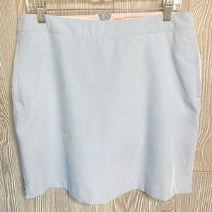 Greg Norman Skort Seersucker Womens 10 Blue Skirt Active Golf Pockets Seersucker